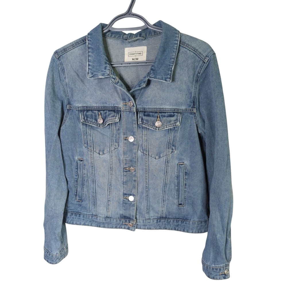 Ardene Classic Blue Denim Jacket Size Medium Light Wash